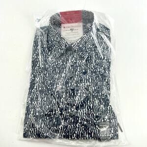 Calvin Klein Stain Shield Extreme Slim Button Down - Navy/White - S - NWT